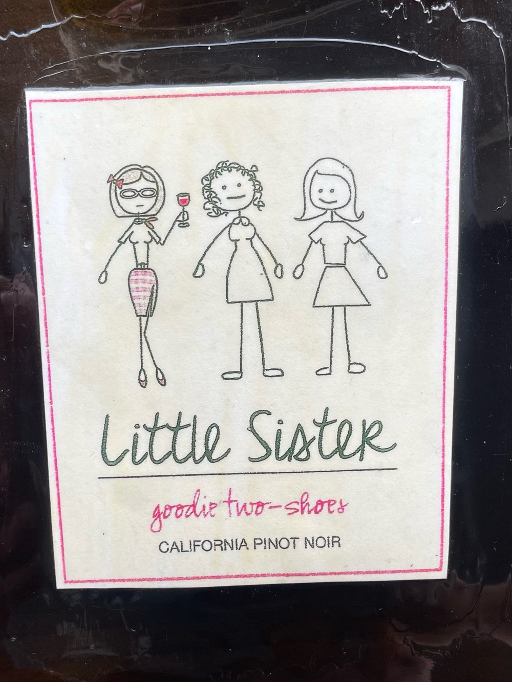 NWOT Little Sister Pinot Noir Melted Wine Bottle Cheese Board Spoon Rest New - Picture 2 of 4